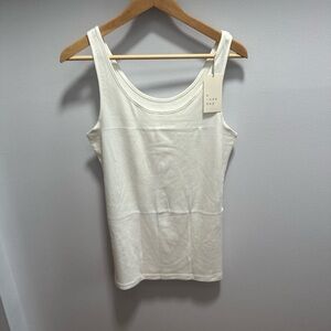 A New Day Cream Fitted Sleeveless Tank Top